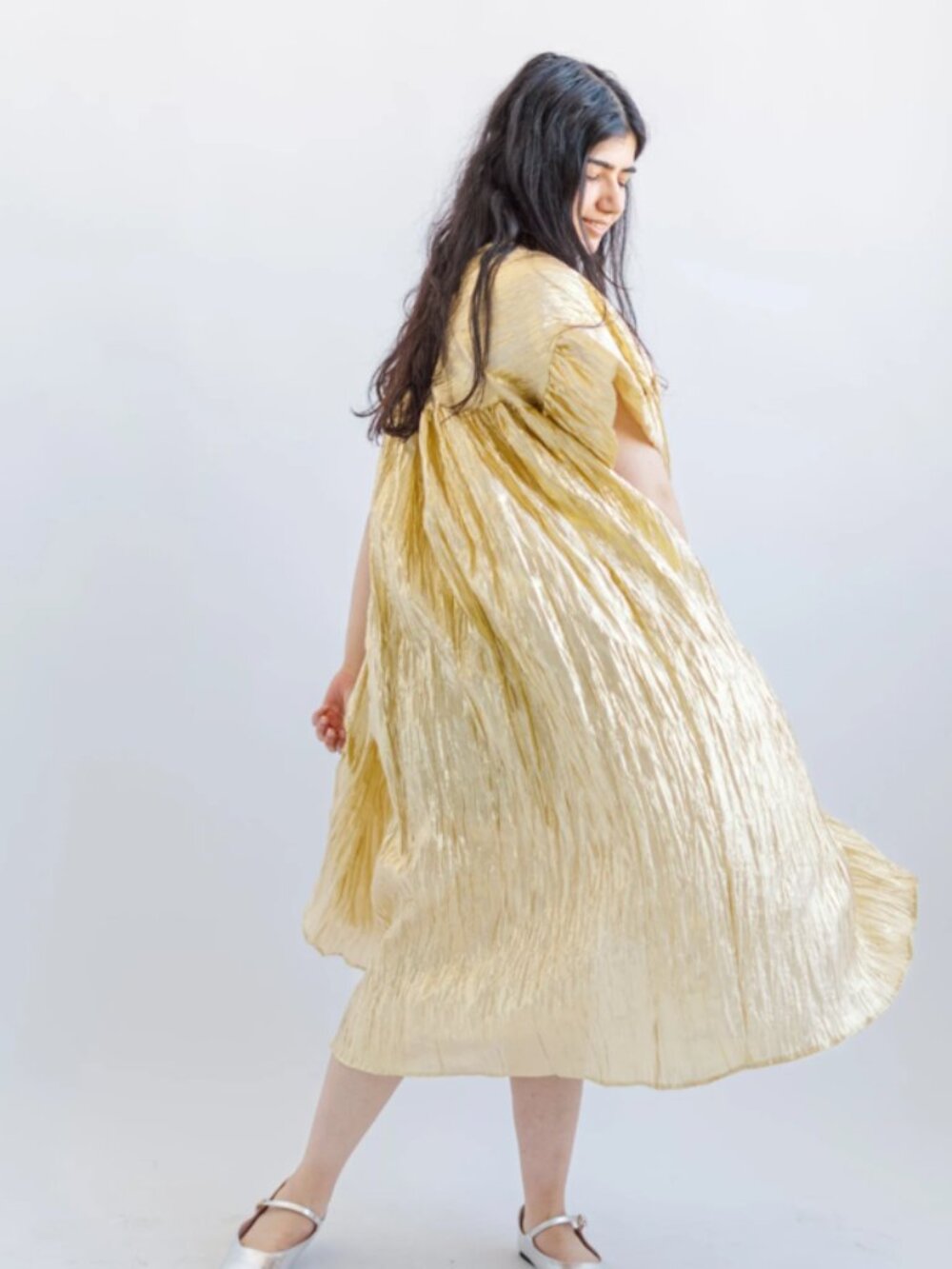 Nettle Studios Gold Metallic Mushroom Dress - OS+ - Picture 4 of 7